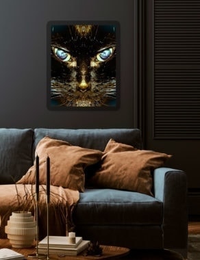 photo: wall art for family rooms, example showing Felinus Rex
